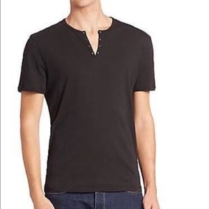 Men’s John Varvatos Star USA eyelet Henley Tee